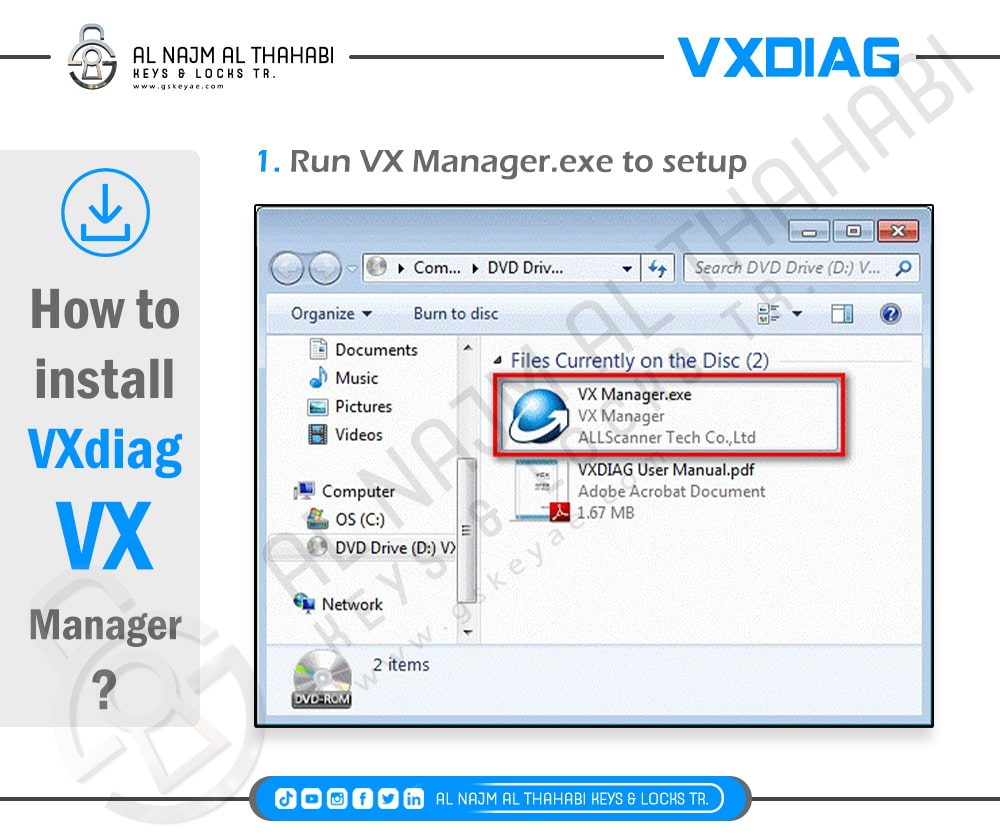 How to install VXdiag VX Manager (1)