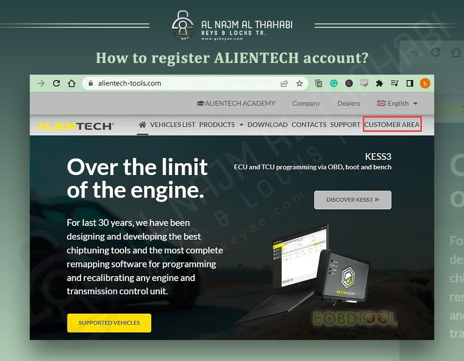 How to register ALIENTECH account (1)